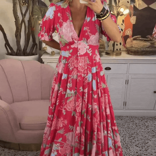 🌸LAST DAY PROMOTION - 50%OFF🌸Cozy V-neck Long Dress with pocket